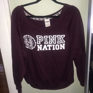 Victoria’s Secret PINK off shoulder sweatshirt L
